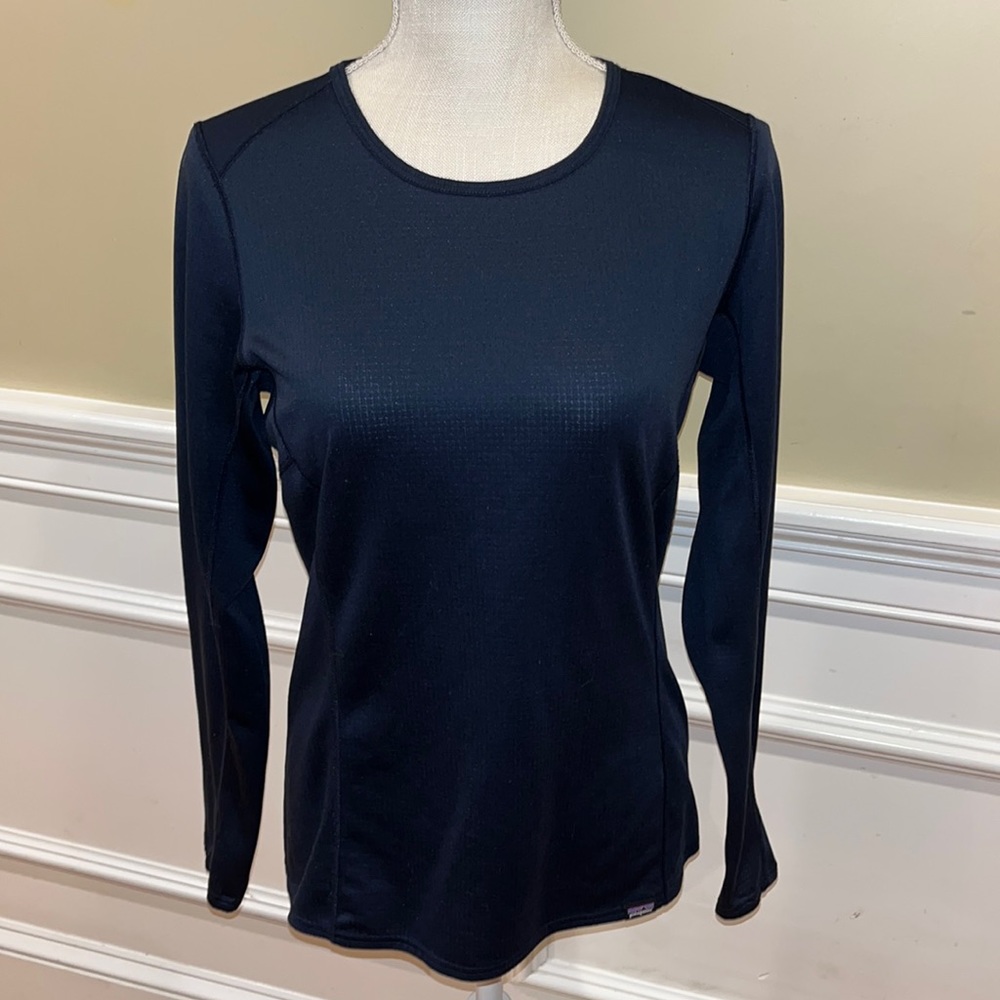 Patagonia Women's Long Sleeve Tee - Navy Blue - Picture 3 of 11